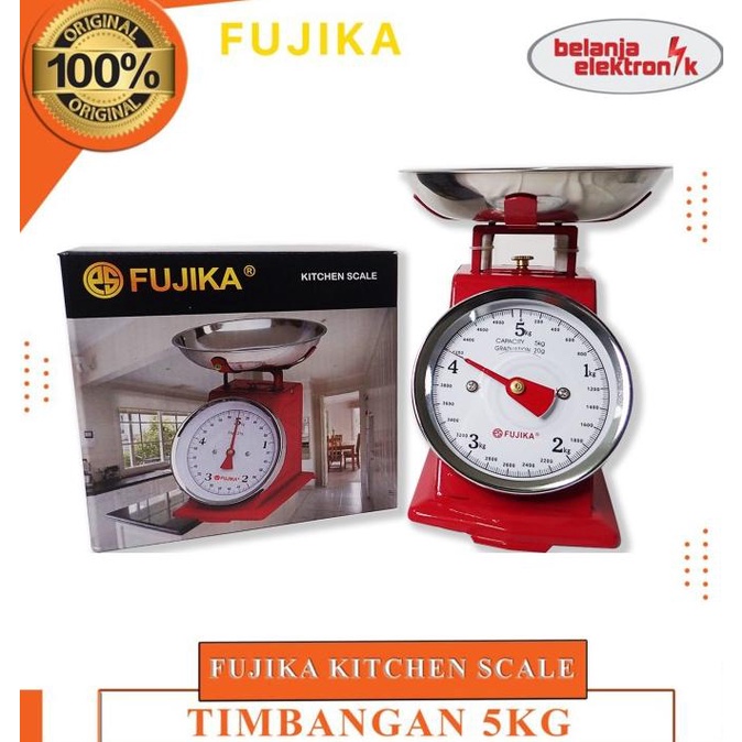 Jual Timbangan Dapur Besi Serbaguna Kue/Roti 5Kg Fujika Kitchen Scale ...