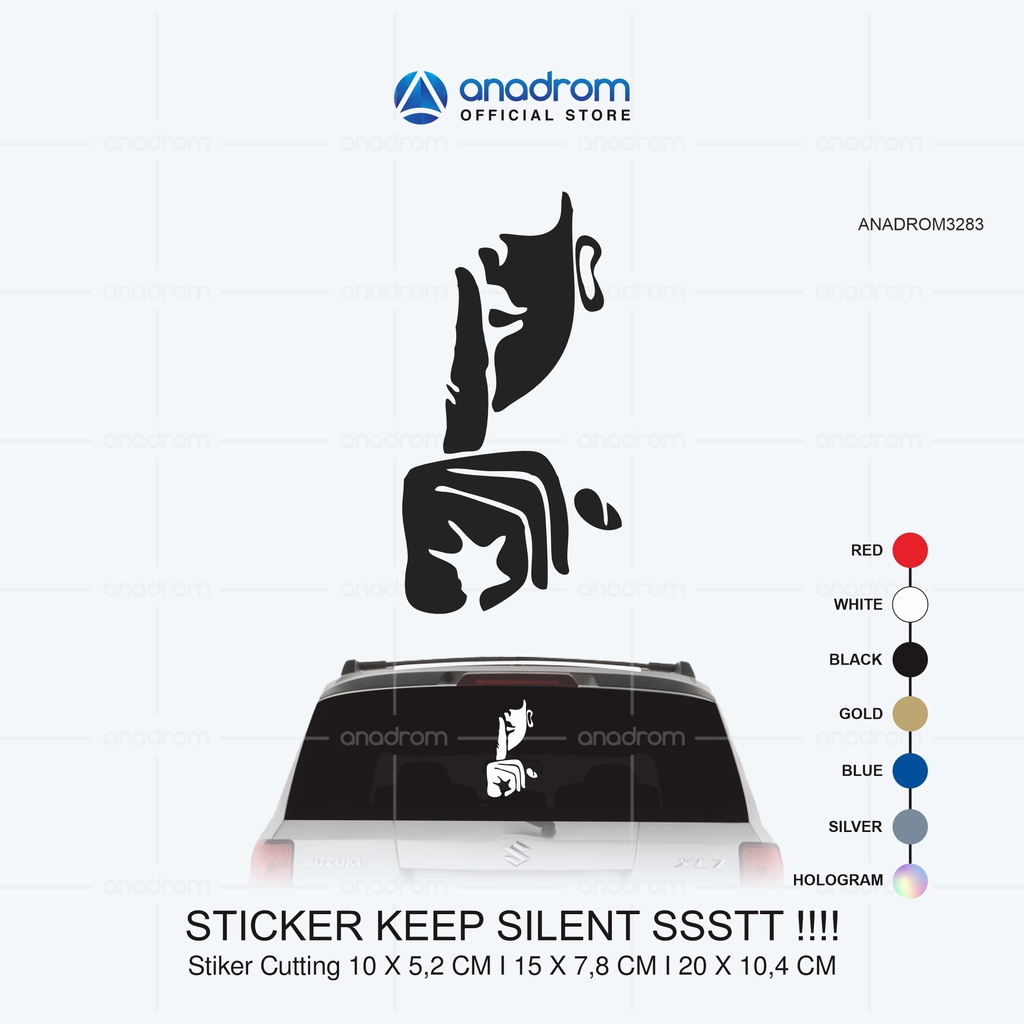 Jual Sticker Keep Silent Sssstt !!! I Sticker Kaca Mobil & Sepeda Motor ...