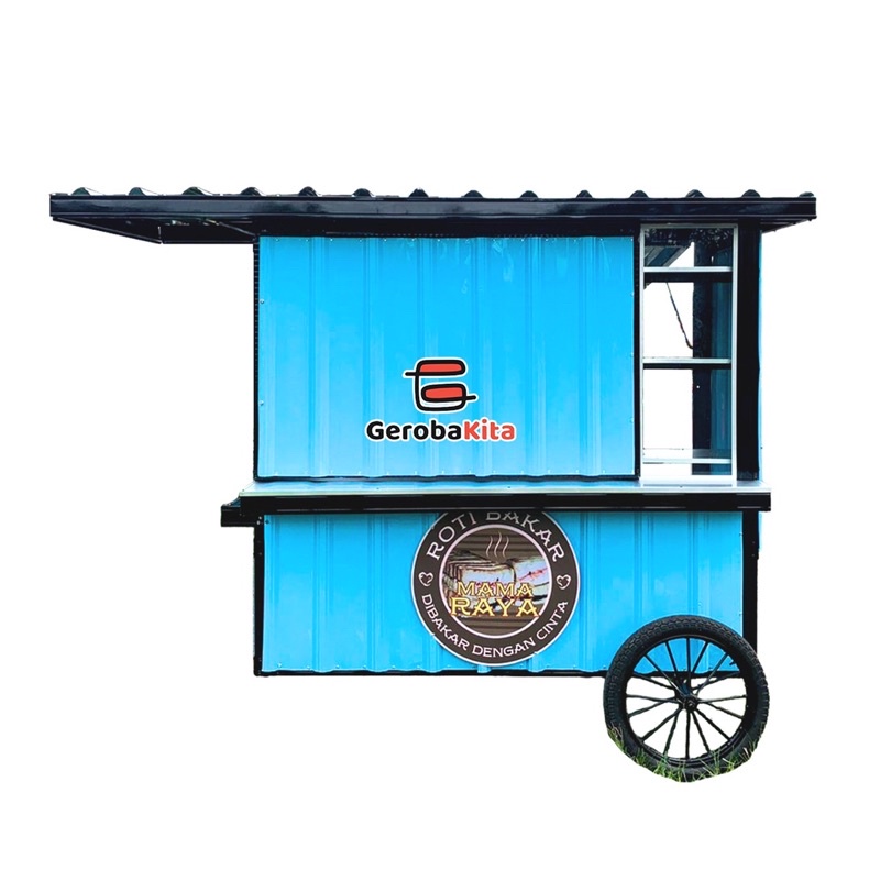 Jual Booth Dorong/ Booth Semi Kontainer Dorong/ Booth Roti Bakar
