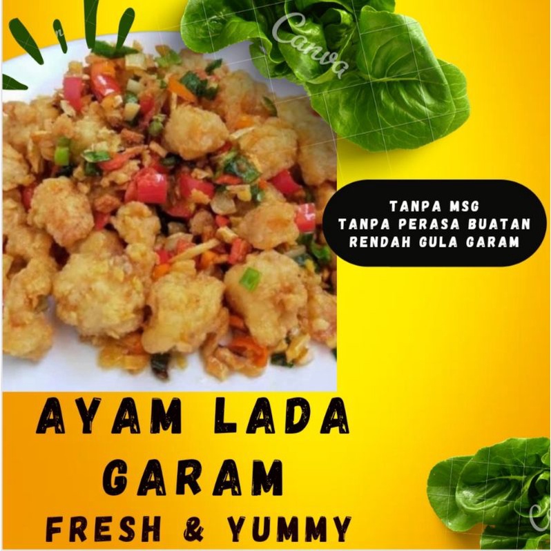 Jual Menu Rumahan Ayam Lada Garam Porsi Besar 2 3x Makan Shopee