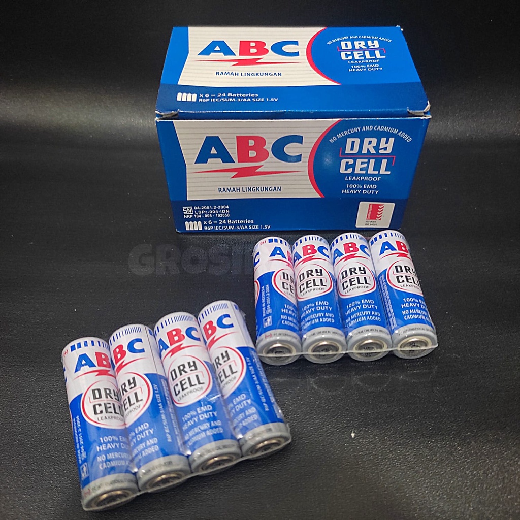 Jual BATU BATERAI ABC BIRU R-6 KECIL 4 PCS | Shopee Indonesia