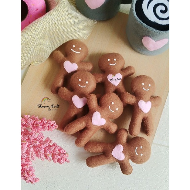 Jual GINGER BREAD COOKIES / GINGER COOKIES / MAINAN KUE FLANEL / GINGER ...