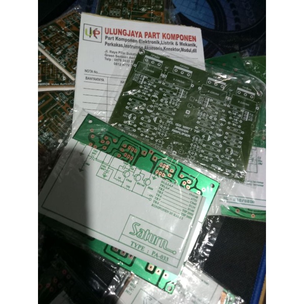 Jual PCB OCL 150w TIP stereo power amplifier PA-033-kit layout PCB