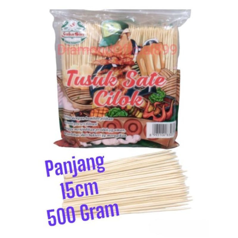 Jual Tusuk Sate Tusuk Cilok Tusuk Ayam Bambu Bambo Panjang 15cm Berat