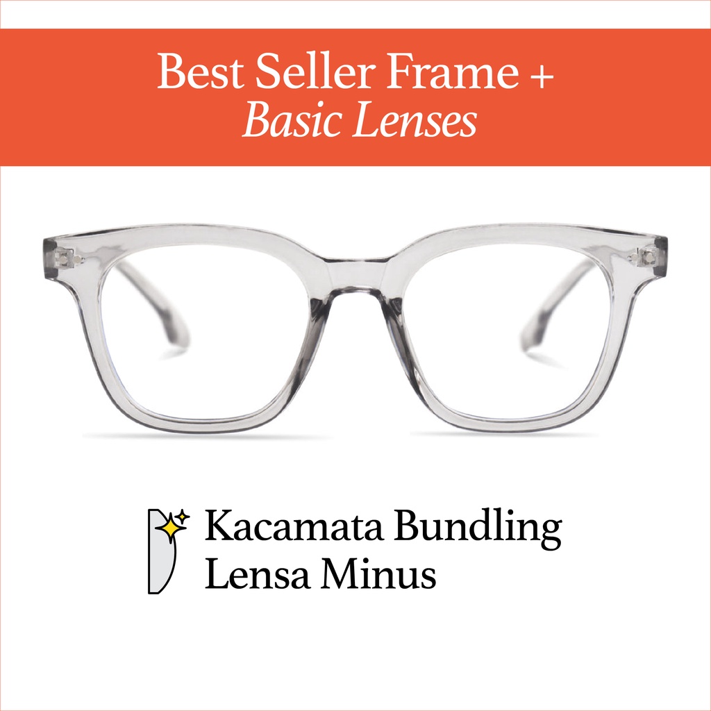 Jual Kacamata Optika Loyd Clear Grey + Basic Lenses Shopee