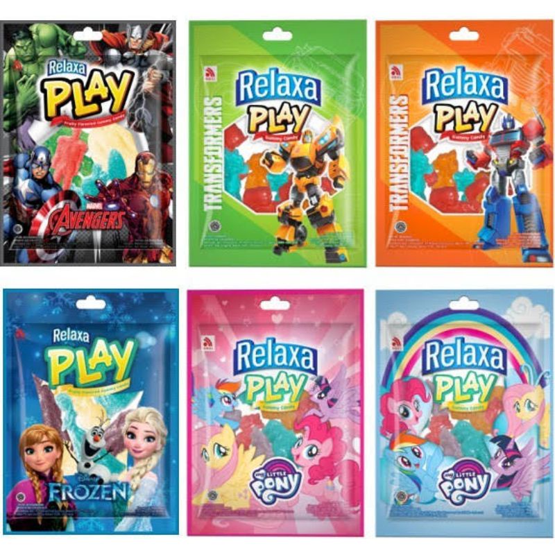 Jual Relaxa Play Gummy Candy Sachet 40 Gr Transformer Frozen Avengers