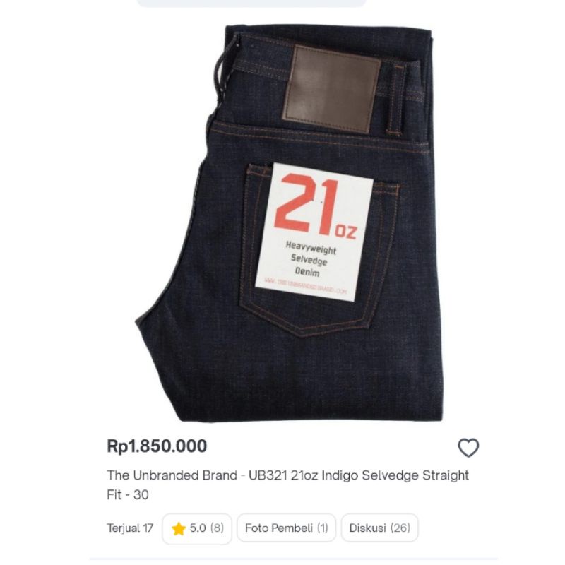 Jual the Unbranded Brand UB321 Straight Fit 21oz not the flat head