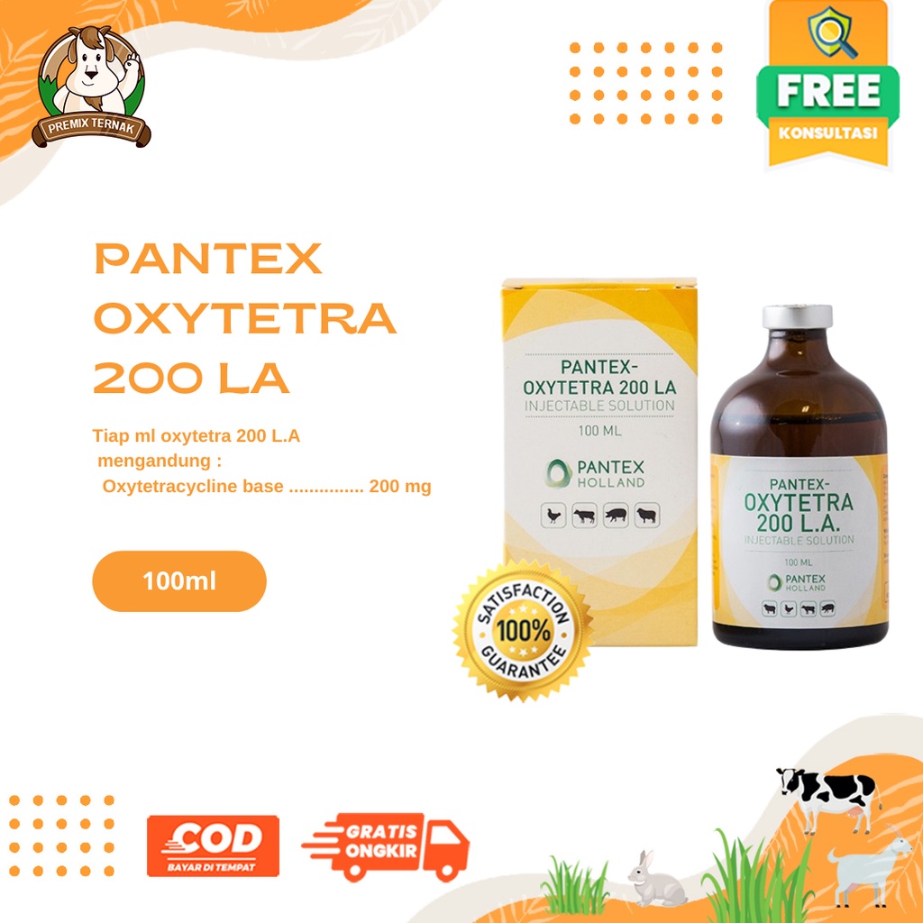 Jual PANTEX OXYTETRA 200 LA - Obat Antibiotik Pencernaan & Pernafasan ...