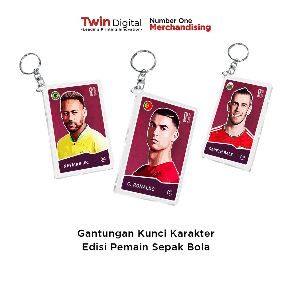 Jual Twindigital Custom Souvenir Key Chain Character Football Player ...