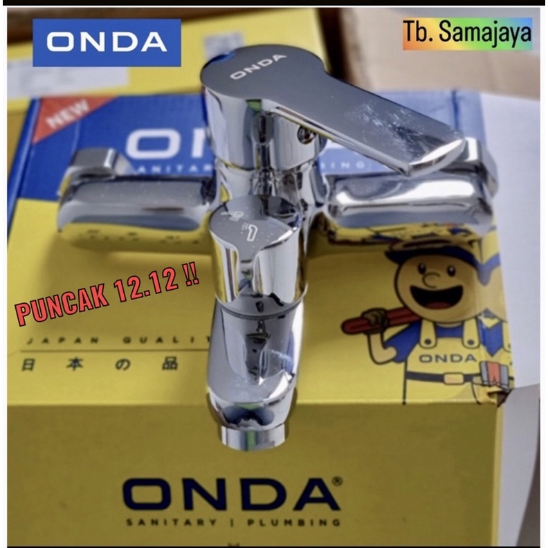 Jual KRAN MIXER ONDA BATH TUL PANAS DINGIN KUNINGAN . Kran Shower Panas ...