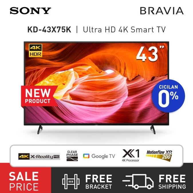 Jual READY STOCK SONY BRAVIA X75K 43 INCH 4K HDR TV,SMART TV KD-43X75K ...