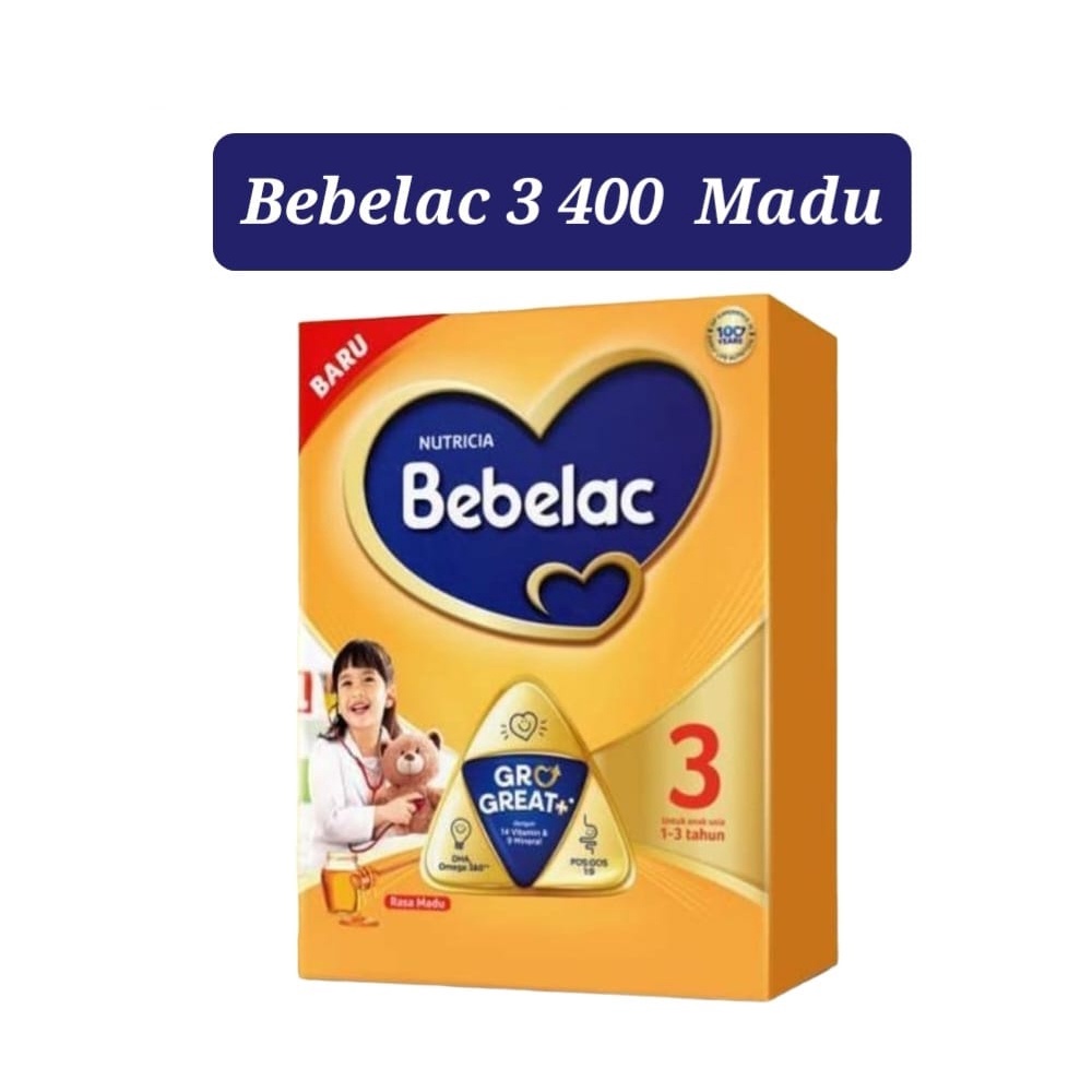 Jual Bebelac 3 400gr madu / vanila susu pertumbuhan | Shopee Indonesia