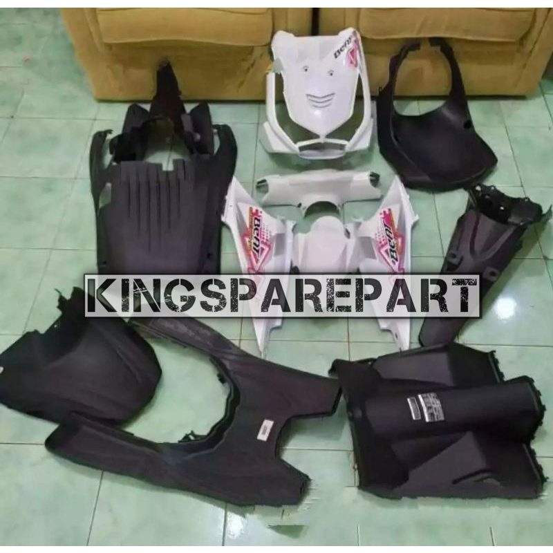 Jual Cover Body Halus Kasar Full Set Komplit Honda Beat Lama Karbu Bonus Striping Body