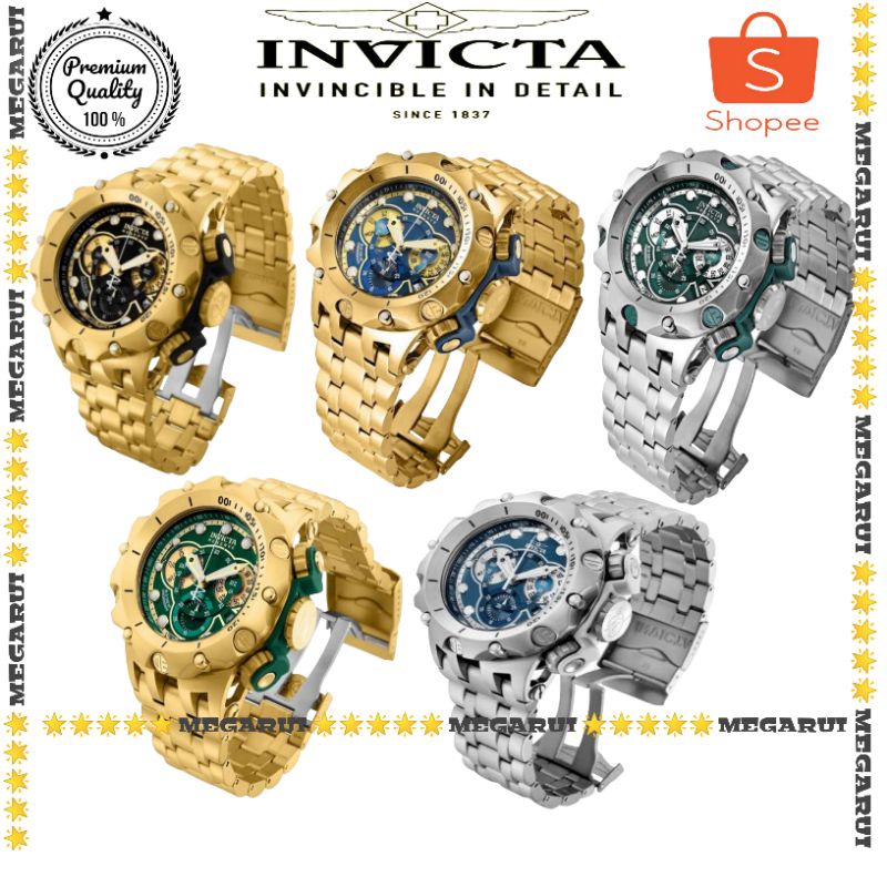 JAM TANGAN COWOK INVICTA VENOM CHRONOGRAFE GOLD SUPER PREMIUM AAA