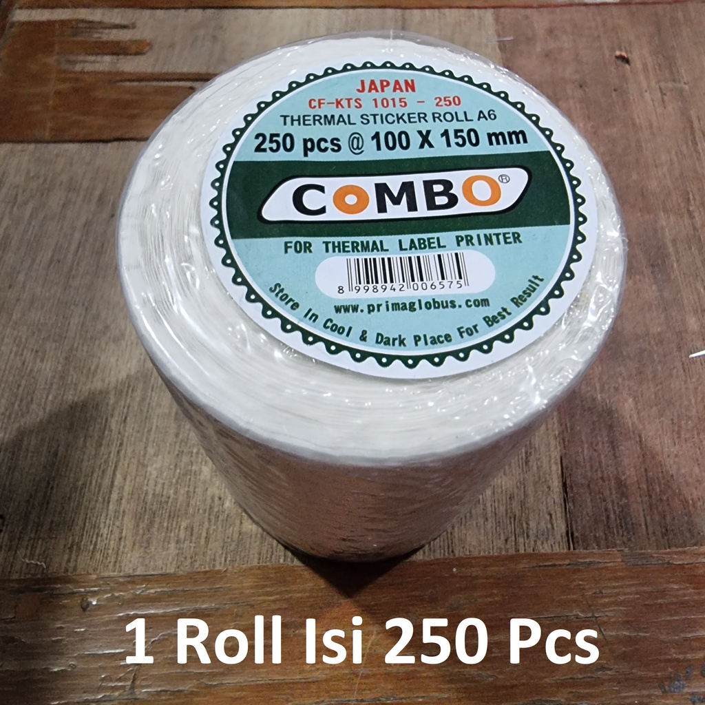 Jual Direct Thermal Sticker Combo / Kertas Label Barcode Resi 100 x 150 ...
