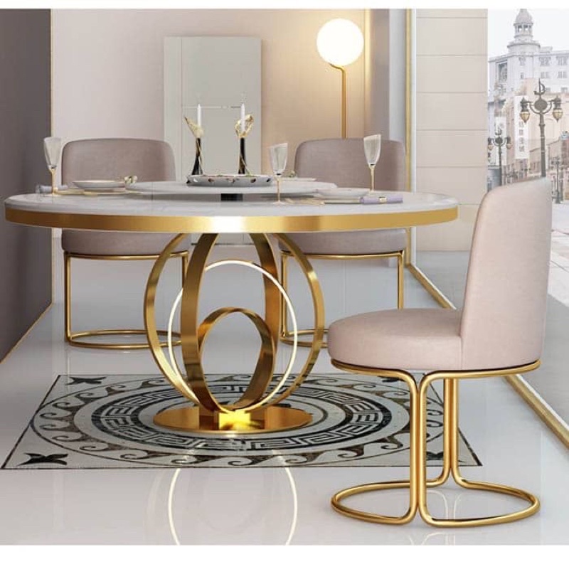 Jual Dining table bulat marmer carara | Shopee Indonesia