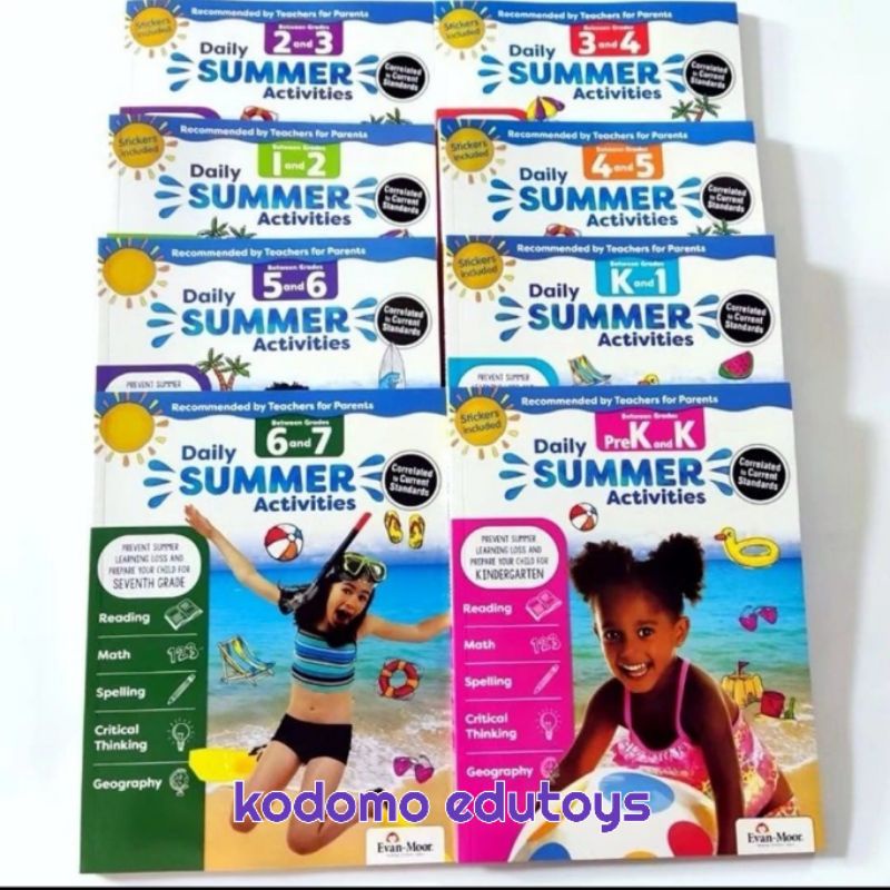 Jual Evan Moor Daily Summer Activities Pre K Grade 6,