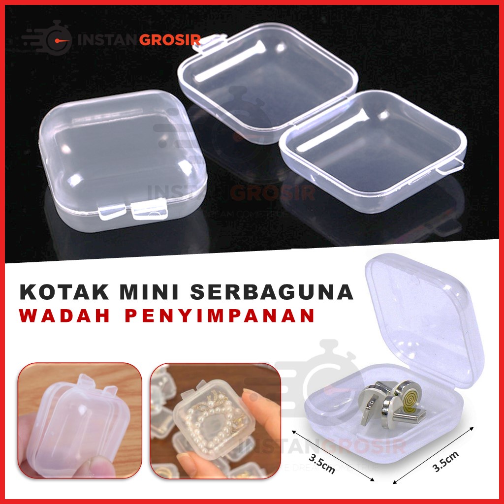 Jual Kotak mini serbaguna wadah perhiasan kotak transparan box tempat