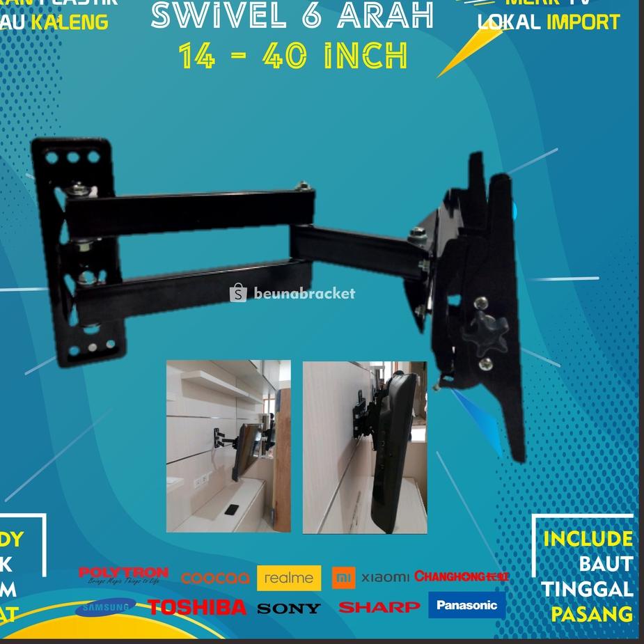 Jual EVZ122 Bracket TV LED LCD 32 40 43 24 21 29 17 14 Inch Dijamin