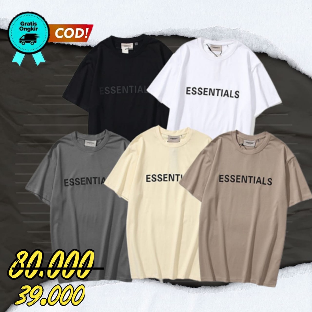 Jual T Shirt Kaos Baju Essentials Fear Of God Original Second Oversize Glow In Dark Shopee 1858