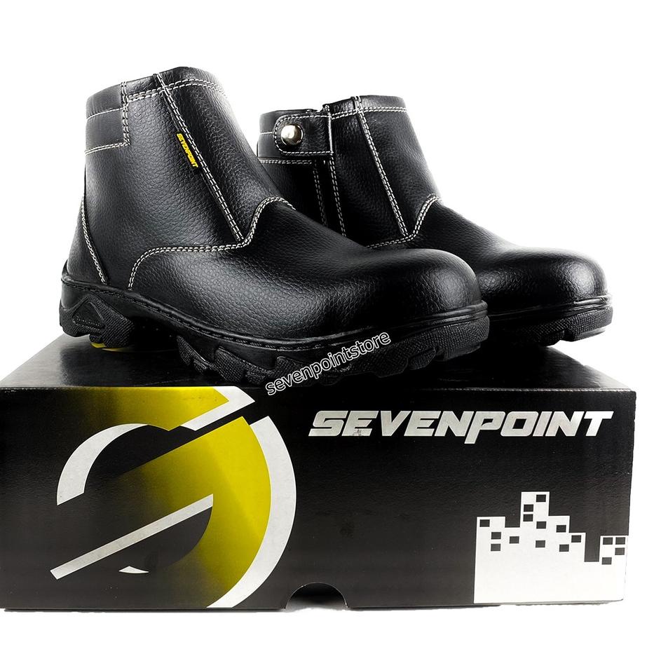 Jual TD Sepatu Safety Boots Ujung Besi Pria Spatu Septi Kerja Slip On