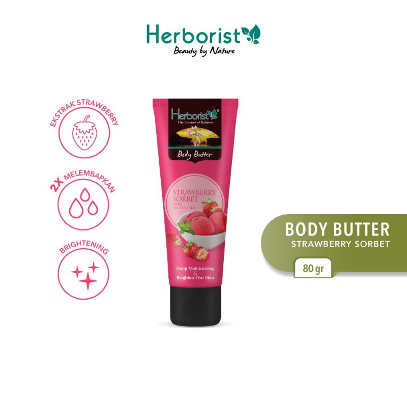 Jual Herborist Body Butter Strawberry Sorbet 80 gr Shopee Indonesia