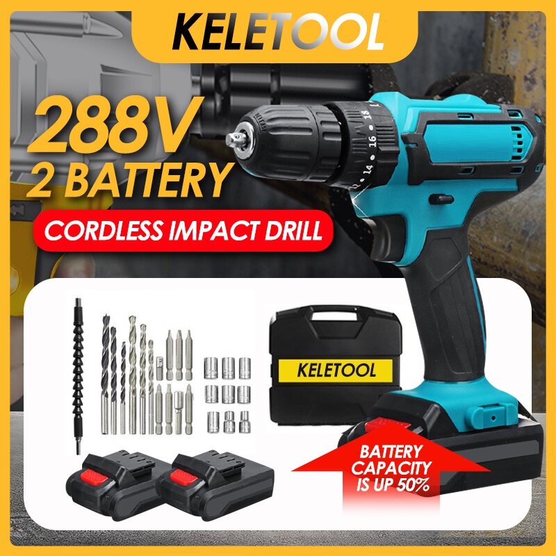 Jual Mesin Bor Baterai Mesin Bor Listrik Cordless Hammer Impact Drill In Kunci Pas Dampak