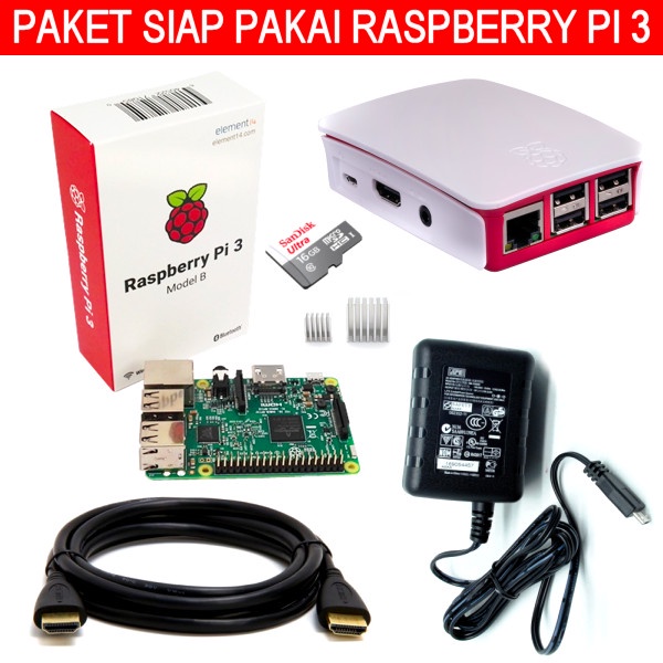 Jual Kpr Paket Siap Pakai Raspi Raspberry Pi3 | Shopee Indonesia