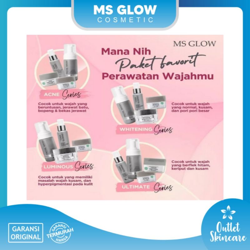 Jual ☘️Ms Glow paket wajah / MS GLOW /msglow skincare / MS GLOW