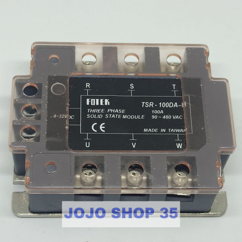 Jual FOTEK TSR TPR 100DAH SSR-100DA-H THREE 3 PHASE 100A SOLID STATE ...