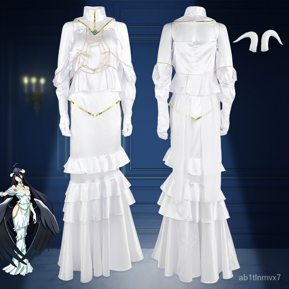 Jual Anime Overlord Albedo Cosplay Costume Women White Dress Halloween Shopee Indonesia 3948