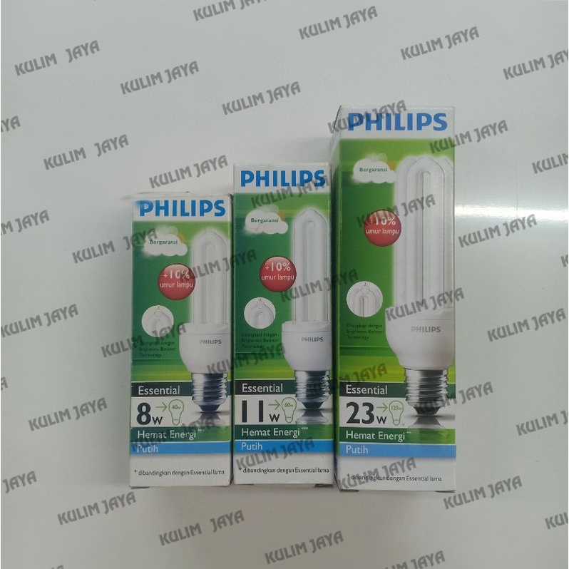 Jual Lampu Philips Essential Series 8, 11, 23 Watt | Shopee Indonesia