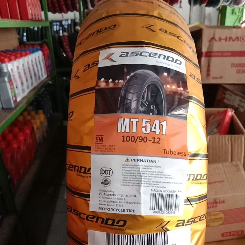 Jual Ban Luar Ascendo MT 541 ukuran 100/90-12 Tubles | Shopee Indonesia