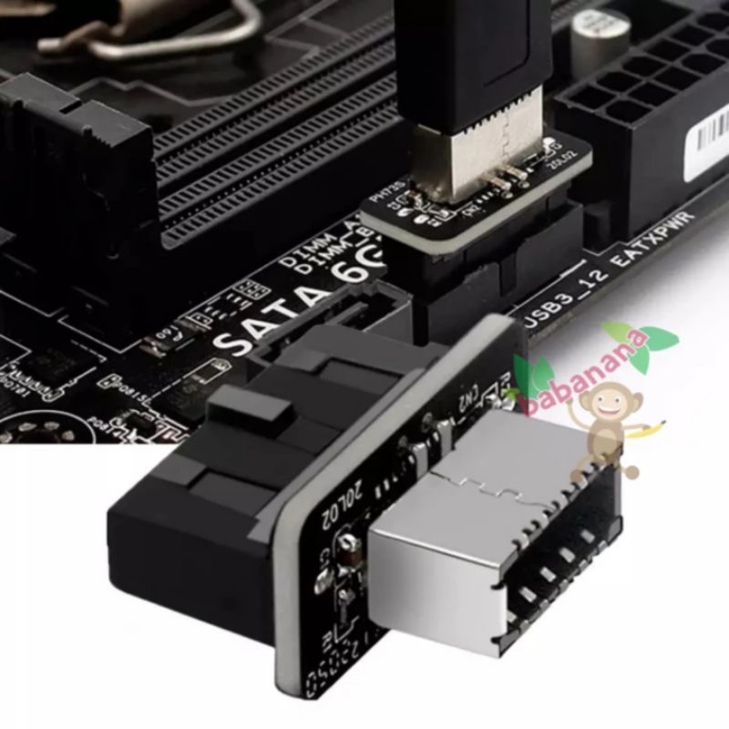 Jual Usb to 3.0 19pin to 3.1 type c adapter motherboard mobo internal ...