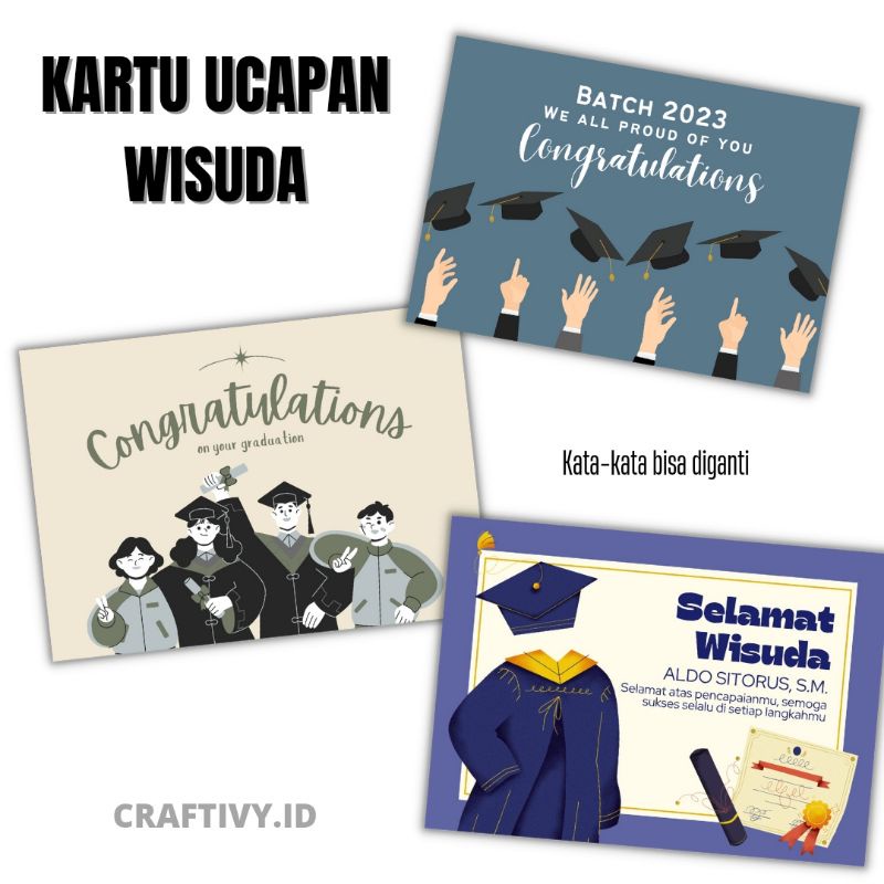 Jual KARTU UCAPAN WISUDA GREETING CARD GRADUATION | Shopee Indonesia