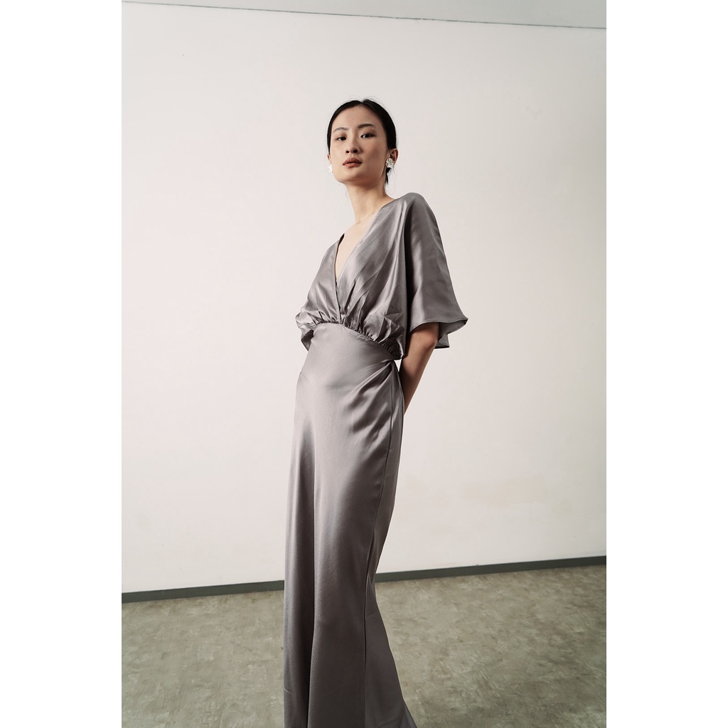 Jual PAFON Lily Dress - Ash Grey | Shopee Indonesia