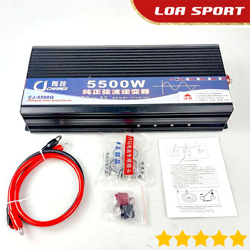 Jual Power Inverter Pure Sine Wave 5500W Pembalik Listrik DC 12V Ke AC ...