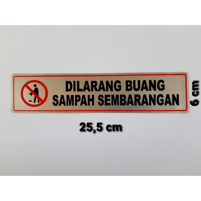 Jual Stiker Graftac Dilarang Buang Sampah Sembarangan Shopee Indonesia 5312