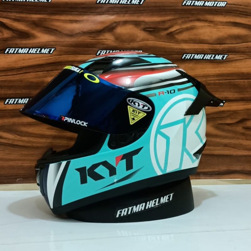 Jual HELM KYT R10 AQUAMARINE PAKET GANTENG (gratis visor ori) Shopee