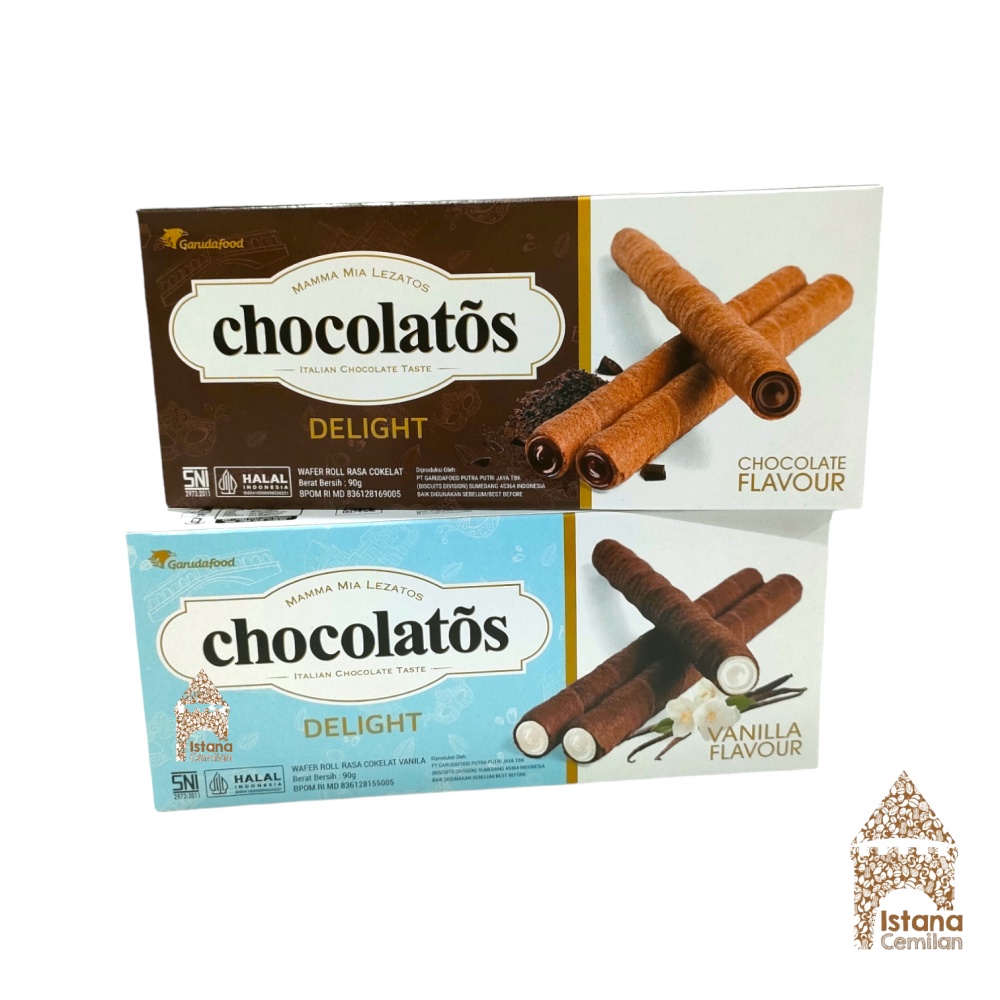 Jual Chocolatos DELIGHT Chocolate / Vanilla Wafer Roll 90 Gram Shopee