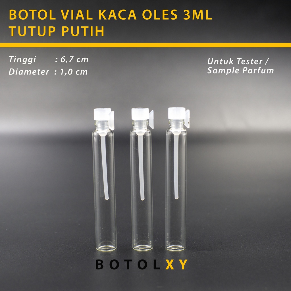 Jual Vial 3ml Botol Lidi Tester Sample Parfum Kaca Stik Oles Mini ...