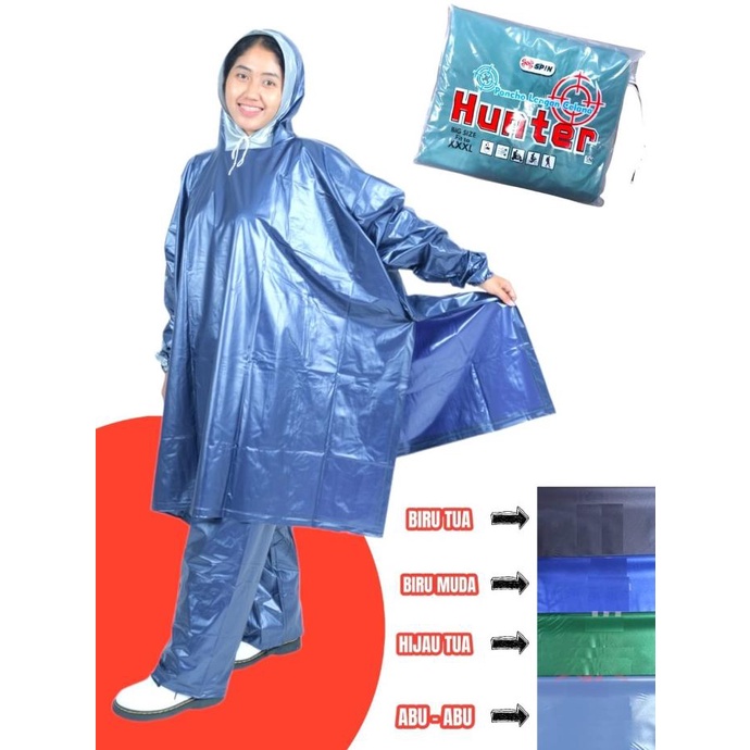 Jual Jas Hujan Poncho Lengan Celana Hybrid Spin Hunter Jumbo Ponco