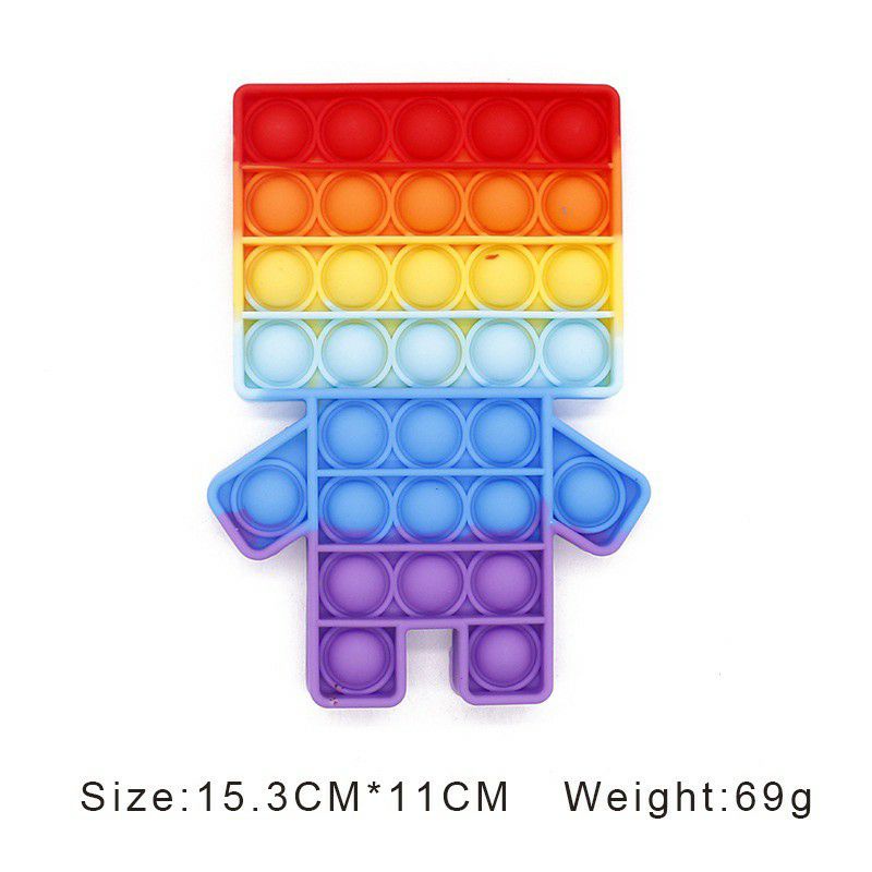 Jual Mainan Anak Pop It Popit Pop Its Square rainbow multicolor Fidget ...