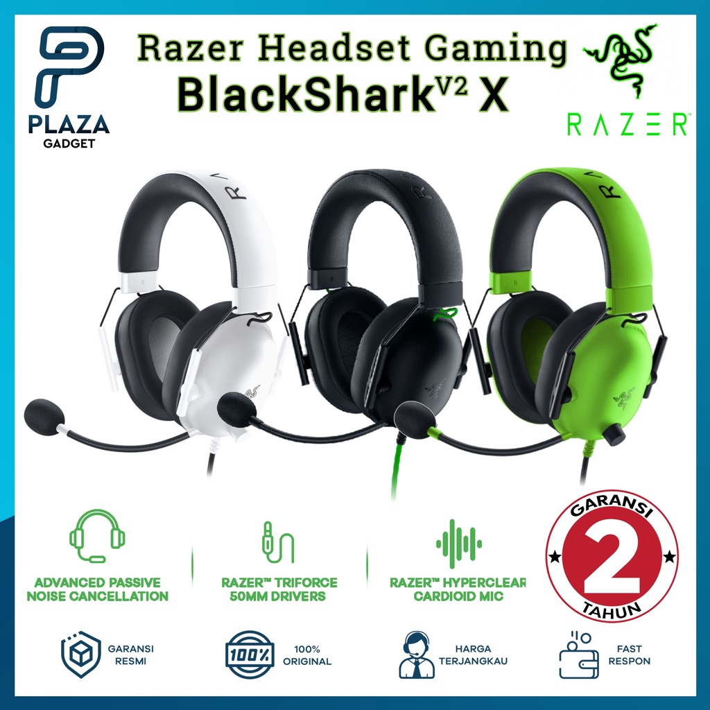 Jual EarPhone Headset Gaming Razer BlackShark V2 X 7.1 Surround