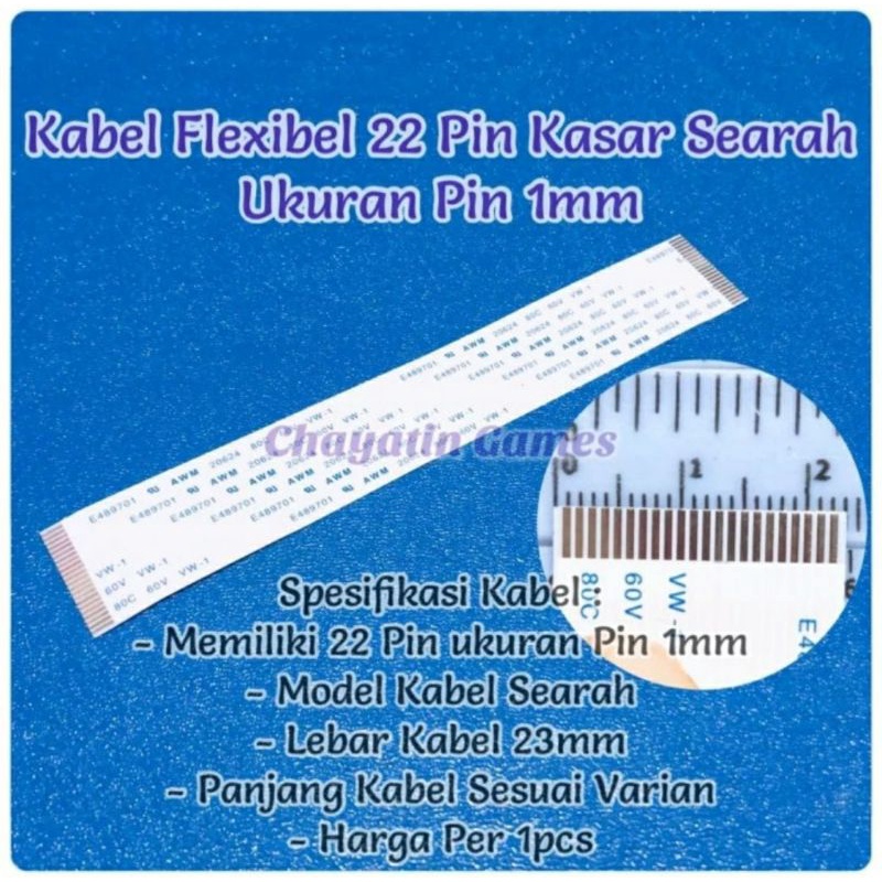 Jual Kabel Flexibel 22 Pin Kasar Searah Panjang Sesuai Varian Pilihan