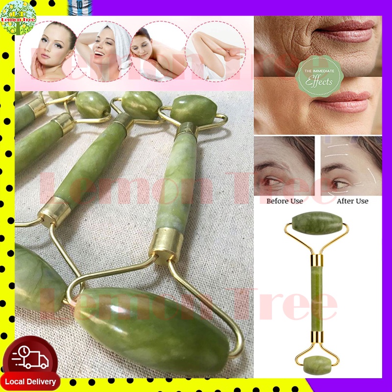 Jual Roller Jade Face Roller Guasha Alat Wajah Double Head Face