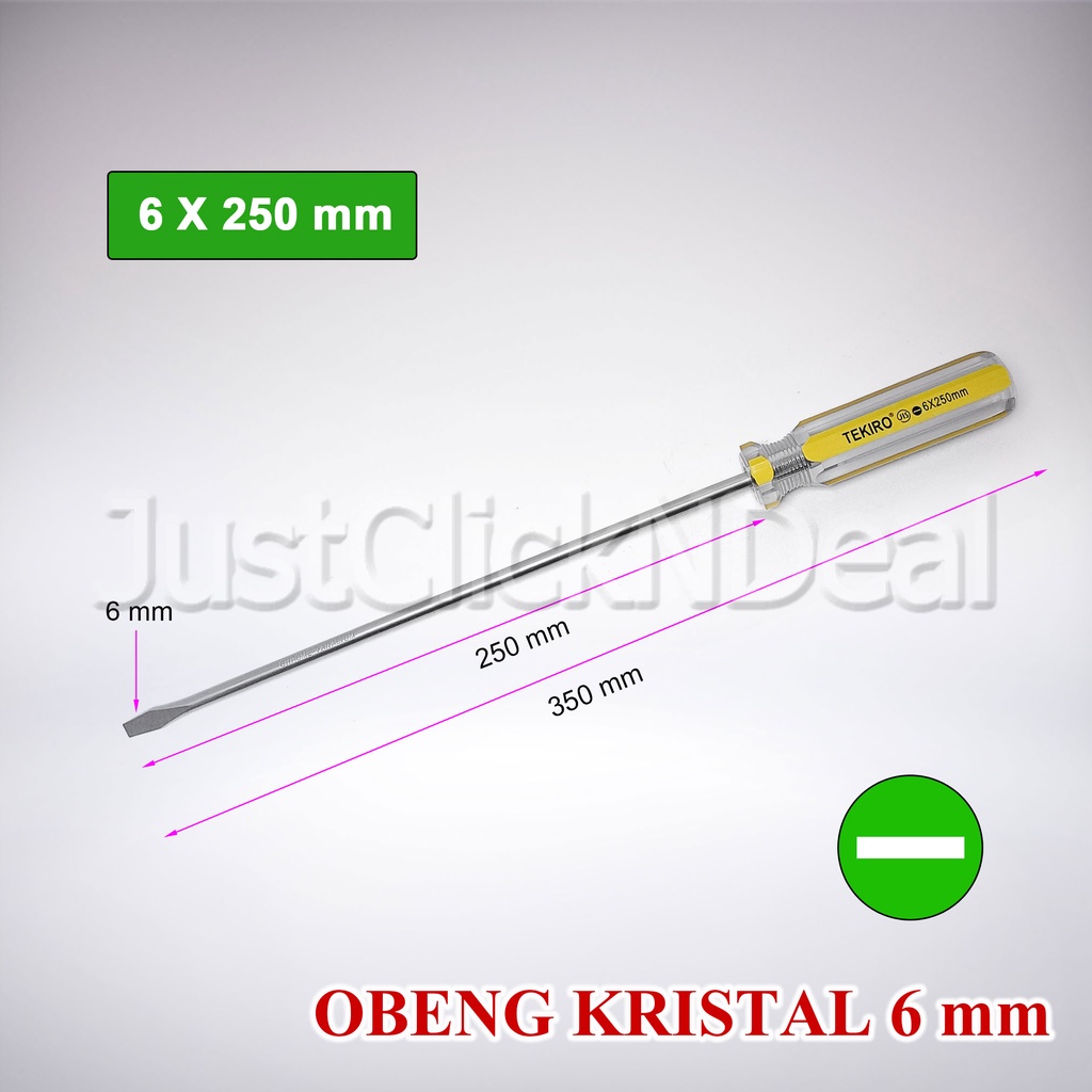 Jual Tekiro Obeng Kristal Plus Minus 6 mm Original | Shopee Indonesia