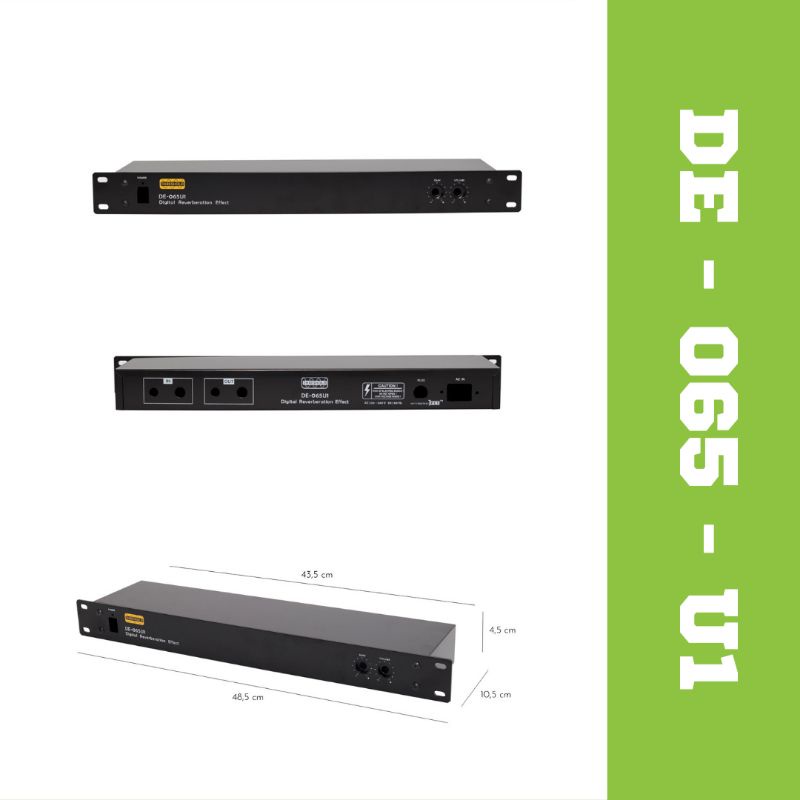 Jual Box Digital Reverberation Effect 2 Potensio DE065U1 DE 065 U1 1U