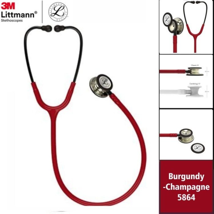 Jual 3M Littmann Classic III Stethoscope Burgundy / Champagne 5864 SD