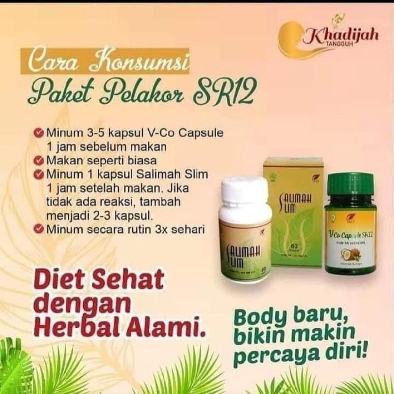 Jual Ampuh Pelangsing Herbal Bpom Paket Diet Salimah Slim And Vco